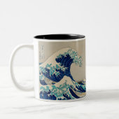 2-Tönige Tasse mit japanischer Wave Art (Links)
