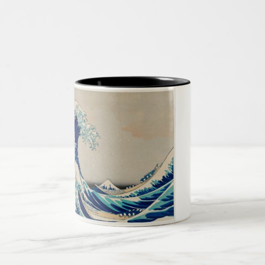 2-Tönige Tasse mit japanischer Wave Art (Mittel)
