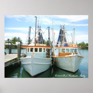 2 trawlers, ©2010BLHeathcote-Shelly Poster