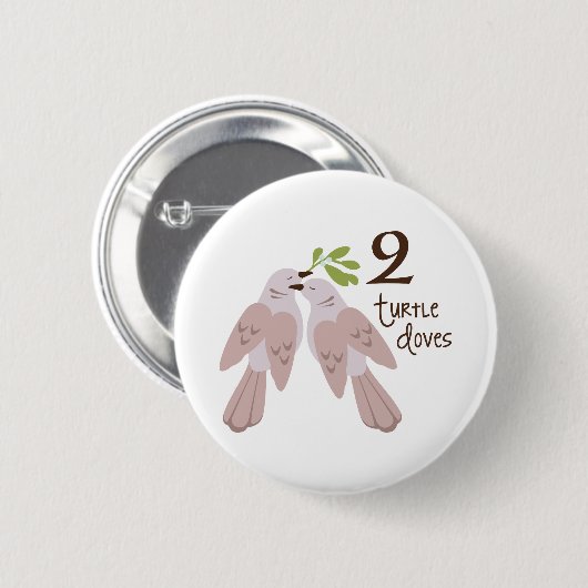 2 Turtle Dove Button (Vorne & Hinten)