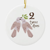 2 Turtle Dove Keramik Ornament (Vorne)