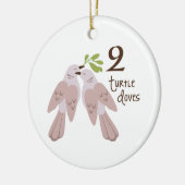2 Turtle Dove Keramik Ornament (Links)