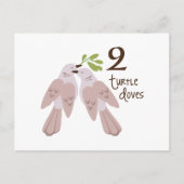 2 Turtle Dove Postkarte (Vorderseite)