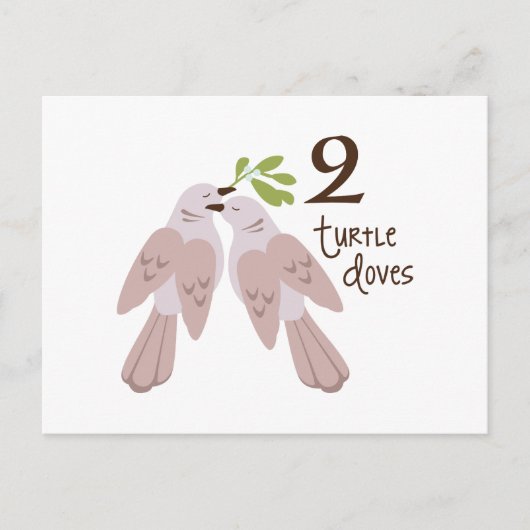 2 Turtle Dove Postkarte (Vorderseite)