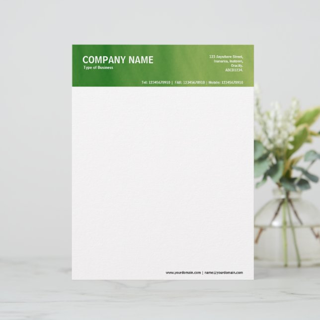 2. Überschrift - Farbe texturiert Briefbogen (Stehend Vorderseite)