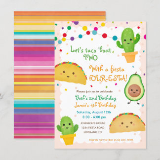 2. und 4. Geburtstag - Custom Einladung