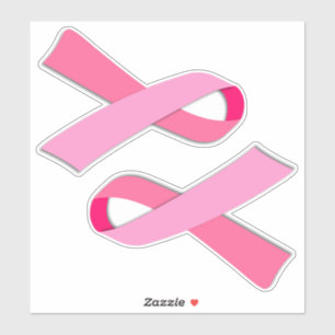 2-Up Brustkrebs Bewusstsein rosa Band Aufkleber