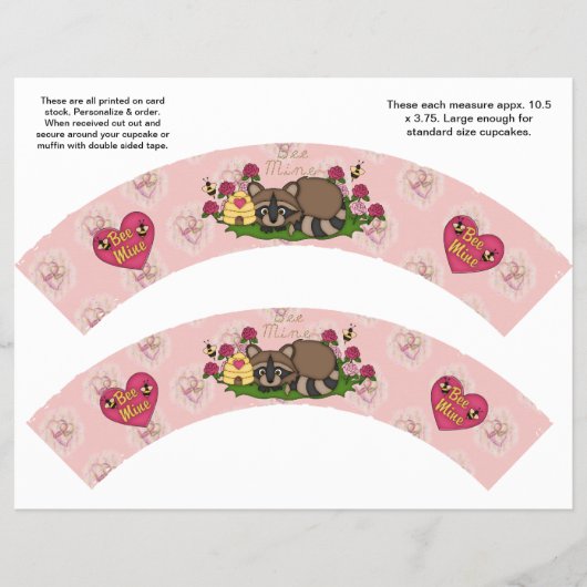 2 Valentinstag Custom Cupcake Wrappers Flyer (Vorne)