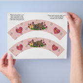 2 Valentinstag Custom Cupcake Wrappers Flyer (Hand)