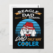2 VATER BEAGLE VATER COOLER POSTKARTE (Vorne/Hinten)