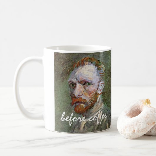 2 verschiedene Van Gogh-Selbstportrait-Bilder Kaffeetasse (Mit Donut)