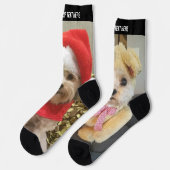 2 Vertikale Fotos und Text in den oberen Fotos Socken (Linkes Detail)