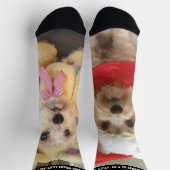 2 Vertikale Fotos und Text in den oberen Fotos Socken (Oben)