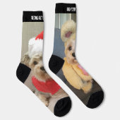 2 Vertikale Fotos und Text in den oberen Fotos Socken (Rechts)