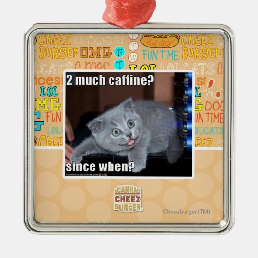 2 viel caffine? ornament aus metall (Vorne)