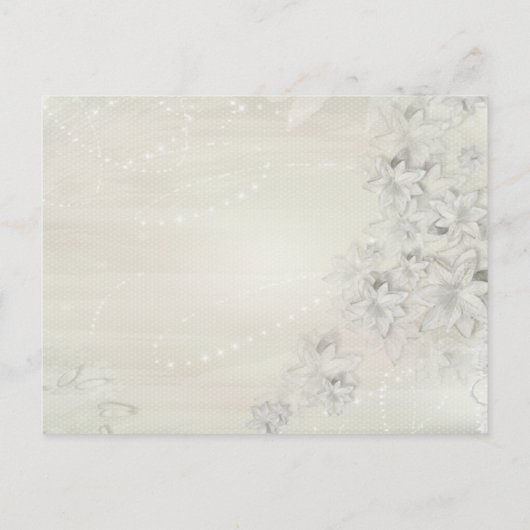 #2 Vintage Tafelkarten in Weiß Postkarte (Rückseite)