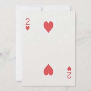 2 von Herzkarten-Spieler Hochzeit Einladung
