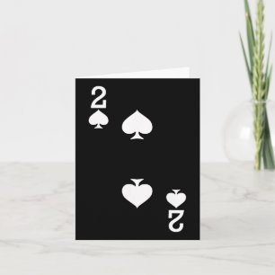 2 von Spades Playing Card Halloween Costume Dark Karte