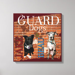 2 Wachhunde Leinwanddruck