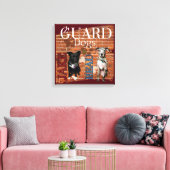 2 Wachhunde Leinwanddruck (Insitu (Wohnzimmer))