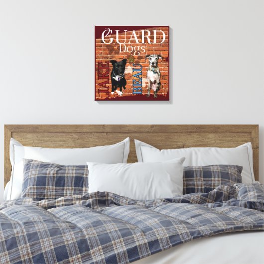 2 Wachhunde Leinwanddruck (Insitu (Schlafzimmer))