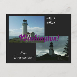 2 Washington Lighthouses! Postkarte