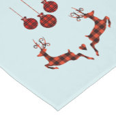 2 Weihnachten Hirsch Springen Rustikaler Stil Kurzer Tischläufer (Ecke)