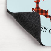 2 Weihnachten Hirsch Springen Rustikaler Stil Mousepad (Ecke)