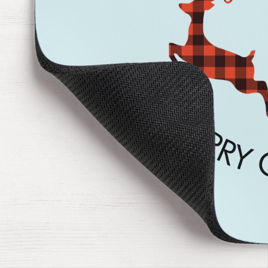 2 Weihnachten Hirsch Springen Rustikaler Stil Mousepad (Ecke)