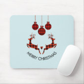 2 Weihnachten Hirsch Springen Rustikaler Stil Mousepad (Mit Mouse)