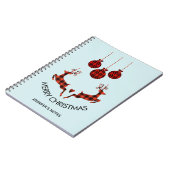 2 Weihnachten Hirsch Springen Rustikaler Stil Notizblock (Linke Seite)