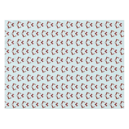 2 Weihnachten Hirsch Springen Rustikaler Stil Tischdecke (Vorderseite (Horizontal))