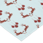 2 Weihnachten Hirsch Springen Rustikaler Stil Tischdecke (Schrägansicht)