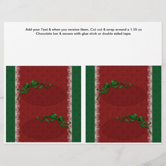 2 Weihnachts Custom Hersheys Candy Bar Wrappers Flyer (Vorne)