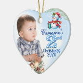 2. Weihnachts-Personalisiertes Foto Keramik Ornament (Links)