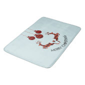 2 Weihnachtsbaum Jumping Rustikaler Jäger Badematte (Schrägansicht)