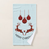 2 Weihnachtsbaum Jumping Rustikaler Jäger Badhandtuch Set (Handtuch)