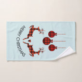 2 Weihnachtsbaum Jumping Rustikaler Jäger Badhandtuch Set (Handtuch)