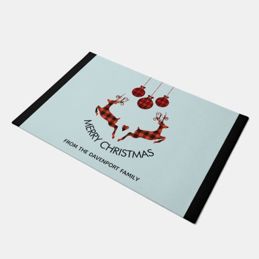 2 Weihnachtsbaum Jumping Rustikaler Jäger Fußmatte (Schrägansicht)