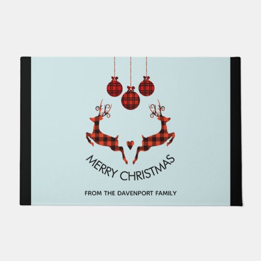 2 Weihnachtsbaum Jumping Rustikaler Jäger Fußmatte (Vorderseite)