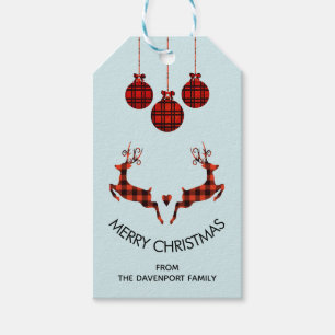 2 Weihnachtsbaum Jumping Rustikaler Jäger Geschenkanhänger