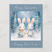 2 Weihnachtsbunnies Postkarte (Vorderseite)