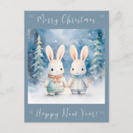 2 Weihnachtsbunnies Postkarte