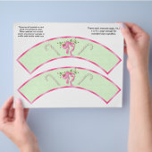 2 Weihnachtscreme Canes Custom Cupcake Wrappers Flyer (Hand)