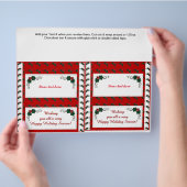 2 Weihnachtsfeiertag Holly Candy Bar Wrappers Flyer (Hand)