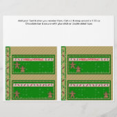 2 Weihnachtsferien Custom Candy Bar Wrappers Flyer (Vorne)