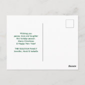 2 Weihnachtsfest Hirsch Jumping Rustikaler Style U Postkarte (Rückseite)