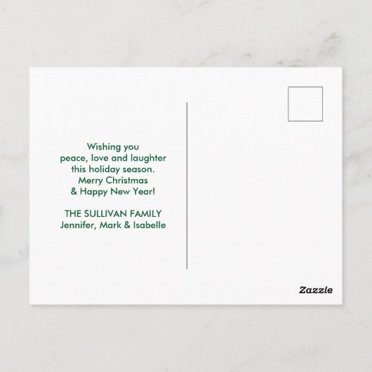 2 Weihnachtsfest Hirsch Jumping Rustikaler Style U Postkarte (Rückseite)