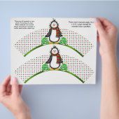 2 Weihnachtspenguin Personalisiert Cupcake Wrapper Flyer (Hand)