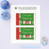 2 Weihnachtssalt & Pepper Shaker Wrappers Flyer (Einzeln)